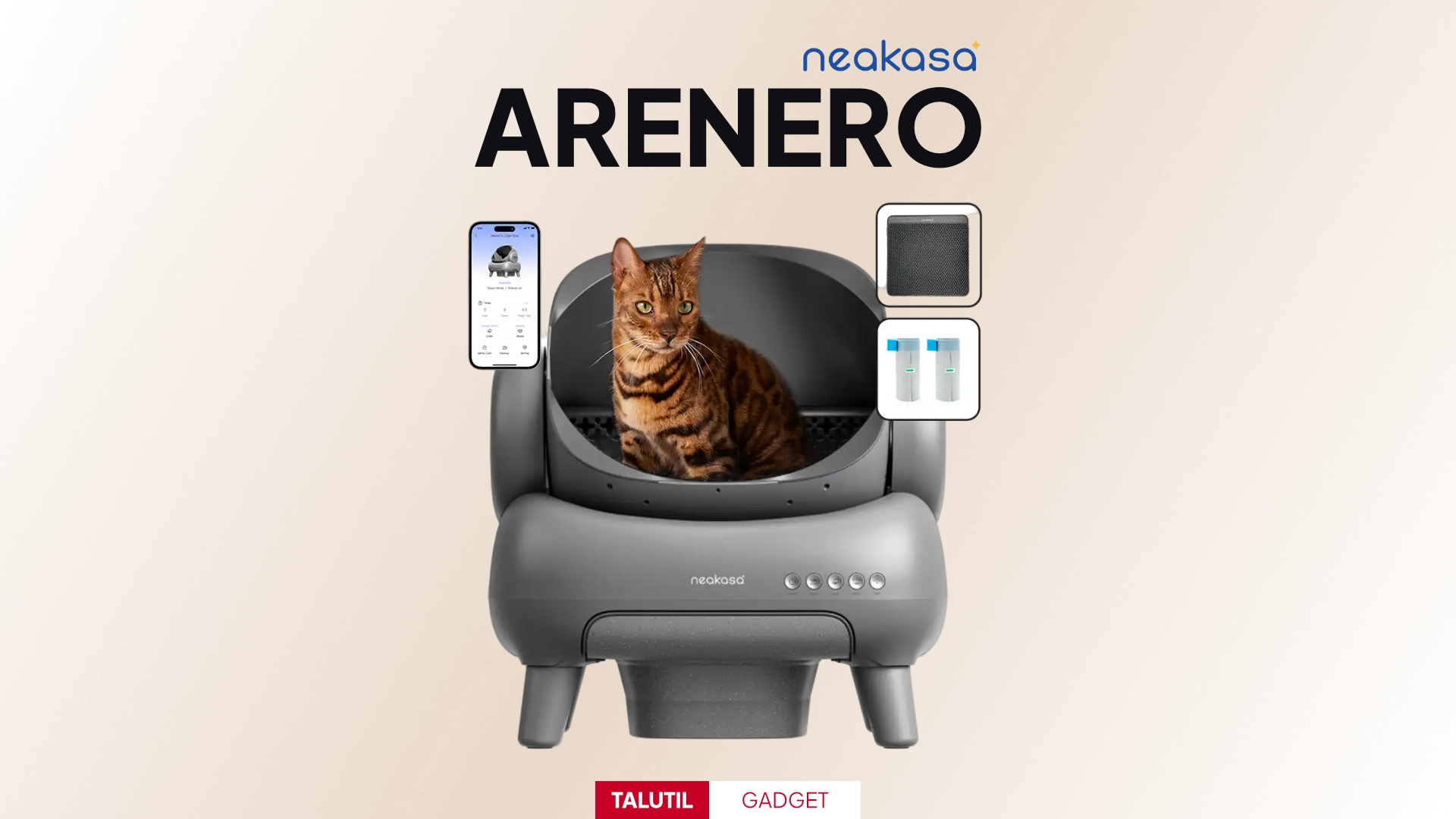 Neakasa M1: La caja de arena para gatos autolimpiable